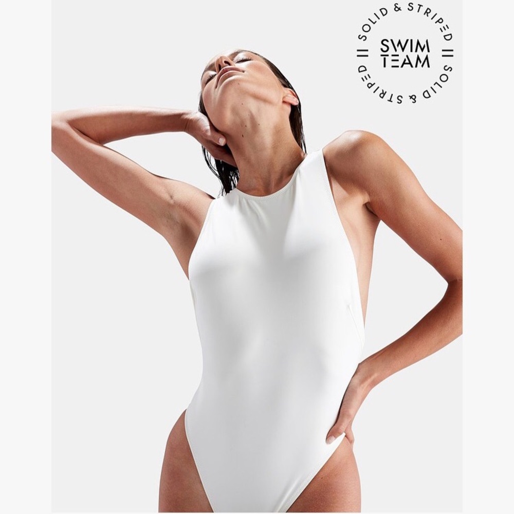 Solid & Striped One Piece Swimsuit - The Eniko